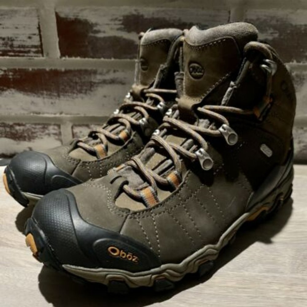 Oboz Bridger Mid B-Dry Waterproof Unisex Hiking Trail Boots Brown Men's Size 7
